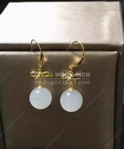 Bông Tai Ngọc Bích Nephrite Jade (BT095) 11 Bông Tai Ngọc Bích Nephrite Jade (BT095) 5