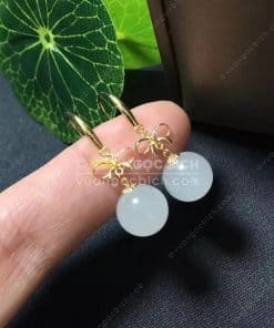 Bông Tai Ngọc Bích Nephrite Jade (BT095) 10 Bông Tai Ngọc Bích Nephrite Jade (BT095) 4