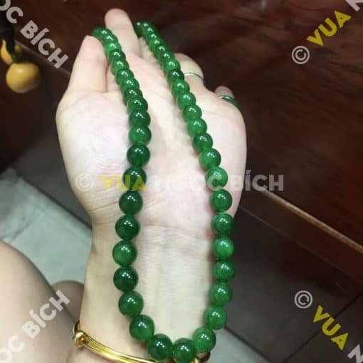 Chuỗi Hạt Cổ Ngọc Bích Nephrite Jade 10mm (CH026) 3