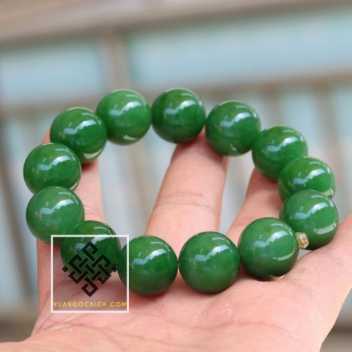 Chuỗi Hạt Vòng Tay Ngọc Bích - Nephrite Jade (VVIP) (VT001) 3