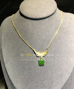 Dây Chuyền Lông Vũ Ngọc Bích Nephrite Jade (MD175) 12 Dây Chuyền Lông Vũ Ngọc Bích Nephrite Jade (MD175) 6