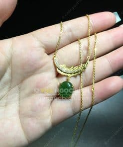 Dây Chuyền Lông Vũ Ngọc Bích Nephrite Jade (MD175) 10 Dây Chuyền Lông Vũ Ngọc Bích Nephrite Jade (MD175) 4