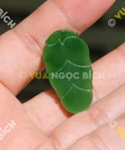 Mặt Chiếc Lá Ngọc Bích Nephrite Jade (MD108) 6