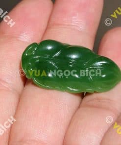 Mặt Chiếc Lá Ngọc Bích Nephrite Jade (MD108) 4