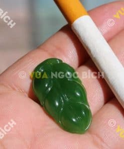 Mặt Chiếc Lá Ngọc Bích Nephrite Jade (MD108) 3