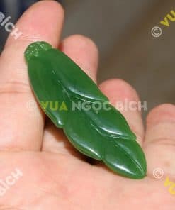 Mặt Chiếc Lá Ngọc Bích Nephrite Jade (MD109) 11 Mặt Chiếc Lá Ngọc Bích Nephrite Jade (MD109) 5