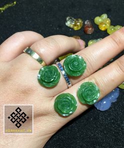 Mặt Đá Mẫu Đơn Khai Phú Quý Ngọc Bích (MD012) 5