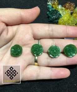 Mặt Đá Mẫu Đơn Khai Phú Quý Ngọc Bích (MD012) 4