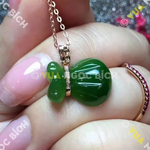 Mặt Dây Bao Tiền Ngọc Bích Nephrite Jade (MD034) 3