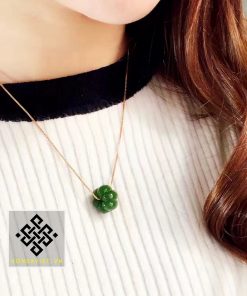 Mặt Dây Chuyền Hoa 6 Cánh May Mắn Ngọc Bích (MD011) 5