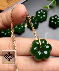 Mặt Dây Chuyền Hoa 6 Cánh May Mắn Ngọc Bích (MD011) 4