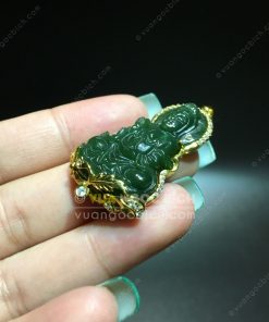 Mặt Dây Chuyền Phật Bà Quan Âm Ngọc Bích Bọc Vàng (MD023) 17 Mặt Dây Chuyền Phật Bà Quan Âm Ngọc Bích Bọc Vàng (MD023) 8