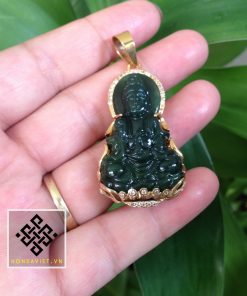 Mặt Dây Chuyền Phật Bà Quan Âm Ngọc Bích Bọc Vàng (MD023) 19 Mặt Dây Chuyền Phật Bà Quan Âm Ngọc Bích Bọc Vàng (MD023) 10