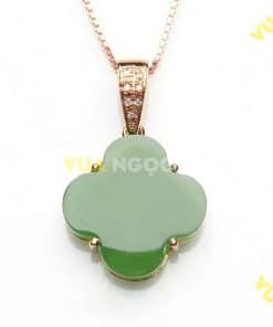Mặt Dây Cỏ Bốn Lá Ngọc Bích Nephrite Jade (MD028) 4