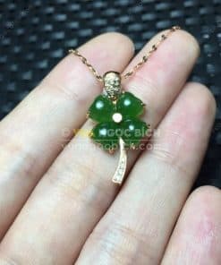 Mặt Dây Cỏ Bốn Lá Ngọc Bích Nephrite Jade (MD165) 13 Mặt Dây Cỏ Bốn Lá Ngọc Bích Nephrite Jade (MD165) 7