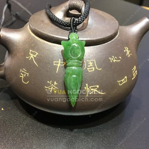 Mặt Dây Dao Kila (Phurba, Phổ Ba) Ngọc Bích Nephrite Jade (MD171) 3