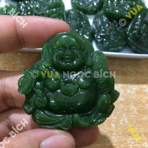 Mặt Dây Di Lạc Ngọc Bích Nephrite Jade (MD021-2) 3