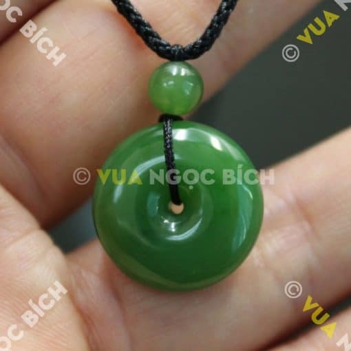 Mặt Dây Đồng Điếu Ngọc Bích Nephrite Jade (MD027) 3