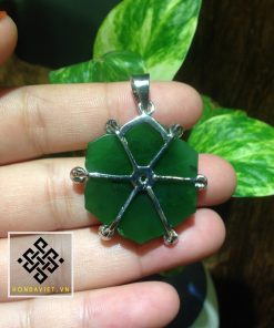 Mặt Dây Chuyền Khắc Chú "Om Mani Pad Me Hung" Ngọc Bích Tròn (MD005) 19 Mặt Dây Chuyền Khắc Chú "Om Mani Pad Me Hung" Ngọc Bích Tròn (MD005) 10
