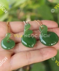 Mặt Dây Nút Thắt Vô Tận Ngọc Bích Nephrite Jade (MD041) 16 Mặt Dây Nút Thắt Vô Tận Ngọc Bích Nephrite Jade (MD041) 6