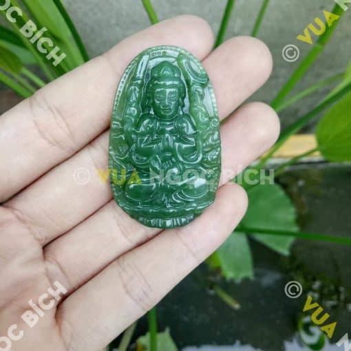 Mặt Dây Phật Bản Mệnh Ngọc Bích Nephrite Jade (MD059) 3