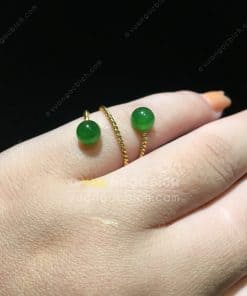 Nhẫn Bi 6mm Ngọc Bích Nephrite Jade (NN067) 12 Nhẫn Bi 6mm Ngọc Bích Nephrite Jade (NN067) 5