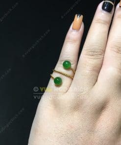 Nhẫn Bi 6mm Ngọc Bích Nephrite Jade (NN067) 10 Nhẫn Bi 6mm Ngọc Bích Nephrite Jade (NN067) 3