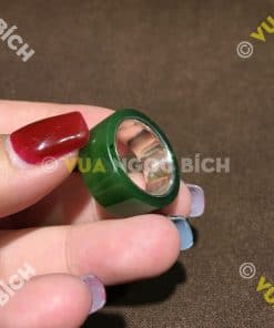 Nhẫn Càn Long Ngọc Bích Nephrite Jade Bọc Bạc Lòng Nhẫn (NN044) 12 Nhẫn Càn Long Ngọc Bích Nephrite Jade Bọc Bạc Lòng Nhẫn (NN044) 6