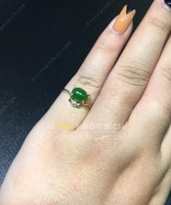 Nhẫn Con Mèo Ngọc Bích Nephrite Jade (NN066) 11 Nhẫn Con Mèo Ngọc Bích Nephrite Jade (NN066) 5