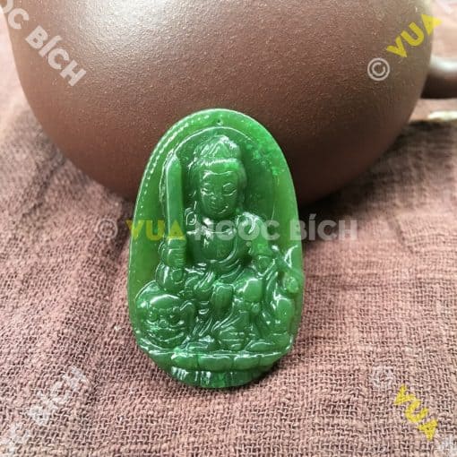 Phật Bản Mệnh Bồ Tát Văn Thù Ngọc Bích Nephrite Jade (MD093) 3