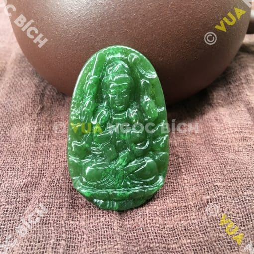 Phật Bản Mệnh Quán Âm Thiên Thủ Ngọc Bích Nephrite Jade (MD091) 3