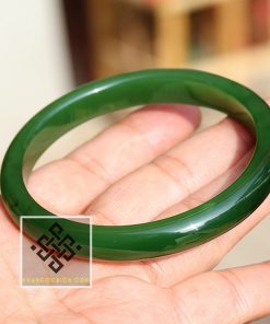 Vòng Tay Ngọc Bích Nephrite Jade Bản Liền (VVIP) (VT002)