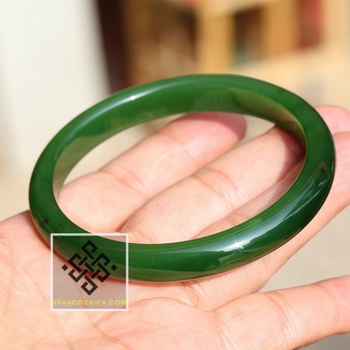 Vòng Tay Ngọc Bích Nephrite Jade Bản Liền (VVIP) (VT002) 3