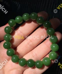 Vòng Tay Ngọc Bích Nephrite Jade 10mm VIP (VT050) 9 Vòng Tay Ngọc Bích Nephrite Jade 10mm VIP (VT050) 5