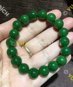 Vòng Tay Ngọc Bích Nephrite Jade 12mm VIP (VT052) 14 Vòng Tay Ngọc Bích Nephrite Jade 12mm VIP (VT052) 7
