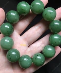 Vòng Tay Ngọc Bích Nephrite Jade 16mm (VT056) 14 Vòng Tay Ngọc Bích Nephrite Jade 16mm (VT056) 5