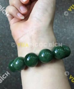 Vòng Tay Ngọc Bích Nephrite Jade 16mm (VT056) 19 Vòng Tay Ngọc Bích Nephrite Jade 16mm (VT056) 10