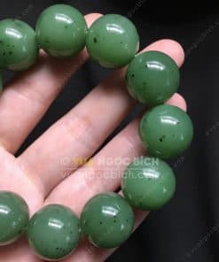 Vòng Tay Ngọc Bích Nephrite Jade 16mm (VT056) 13 Vòng Tay Ngọc Bích Nephrite Jade 16mm (VT056) 4