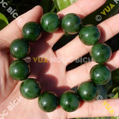 Vòng Tay Ngọc Bích Nephrite Jade 18mm (VT065) 3