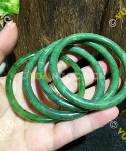 Vòng Tay Ngọc Bích Nephrite Jade Bản Liền (VT028) 5