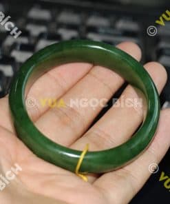 Vòng Tay Ngọc Bích Nephrite Jade Bản Liền (VT033) 12 Vòng Tay Ngọc Bích Nephrite Jade Bản Liền (VT033) 6