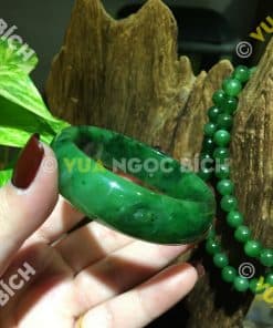 Vòng Tay Ngọc Bích Nephrite Jade Bản Liền (VT035) 15 Vòng Tay Ngọc Bích Nephrite Jade Bản Liền (VT035) 7
