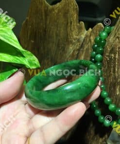 Vòng Tay Ngọc Bích Nephrite Jade Bản Liền (VT035) 12 Vòng Tay Ngọc Bích Nephrite Jade Bản Liền (VT035) 4