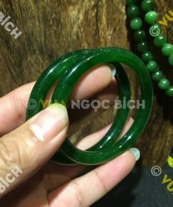 Vòng Tay Ngọc Bích Nephrite Jade Bản Liền (VT036) 11 Vòng Tay Ngọc Bích Nephrite Jade Bản Liền (VT036) 5