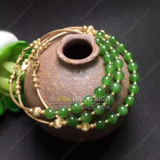 Vòng Tay Ngọc Bích Nephrite Jade 6mm (VT064) 3