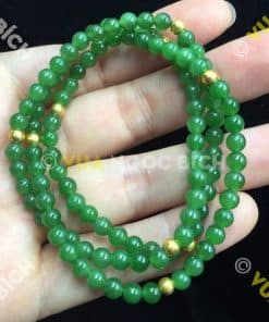 Vòng Tay Ngọc Bích Nephrite Jade 6mm Mix Charm Vàng (VT025) 9 Vòng Tay Ngọc Bích Nephrite Jade 6mm Mix Charm Vàng (VT025) 3