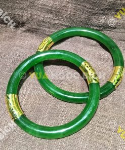 Vòng Tay Ngọc Bích Nephrite Jade Bản Liền Bọc Vàng (VT034) 15 Vòng Tay Ngọc Bích Nephrite Jade Bản Liền Bọc Vàng (VT034) 5