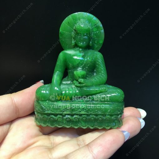 Tượng Phật Hoà Bình Ngọc Bích Nephrite Jade (VNB-TUONG002) 3