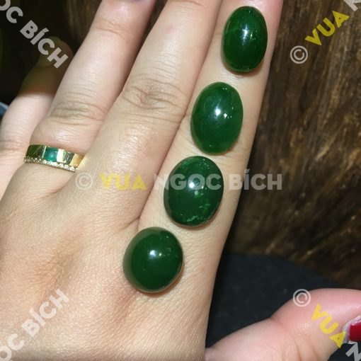 Mặt đá trang sức Ngọc Bích Nephrite Jade (VNB-MDTS014) 3