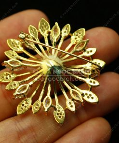 Trâm Cài Áo Đồng Xi Vàng Mix Ngọc Bích (VNB-TCA001) 11 Trâm Cài Áo Đồng Xi Vàng Mix Ngọc Bích (VNB-TCA001) 6